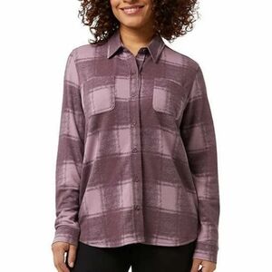 NWT 32 Degrees Women's Cozy Knit Button Up Long Sleeve Purple